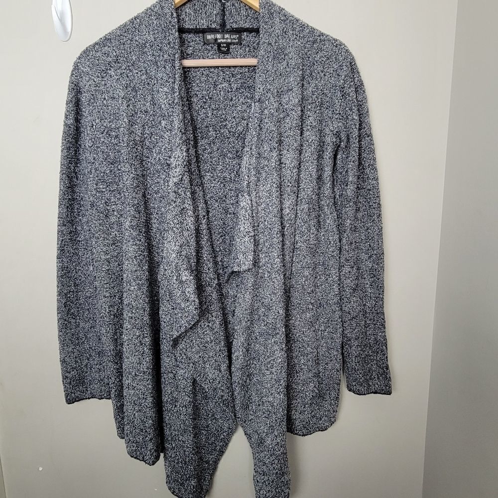 Barefoot Dreams Bamboo Chic Lite Calypso Drape Cardigan S/M Grey
